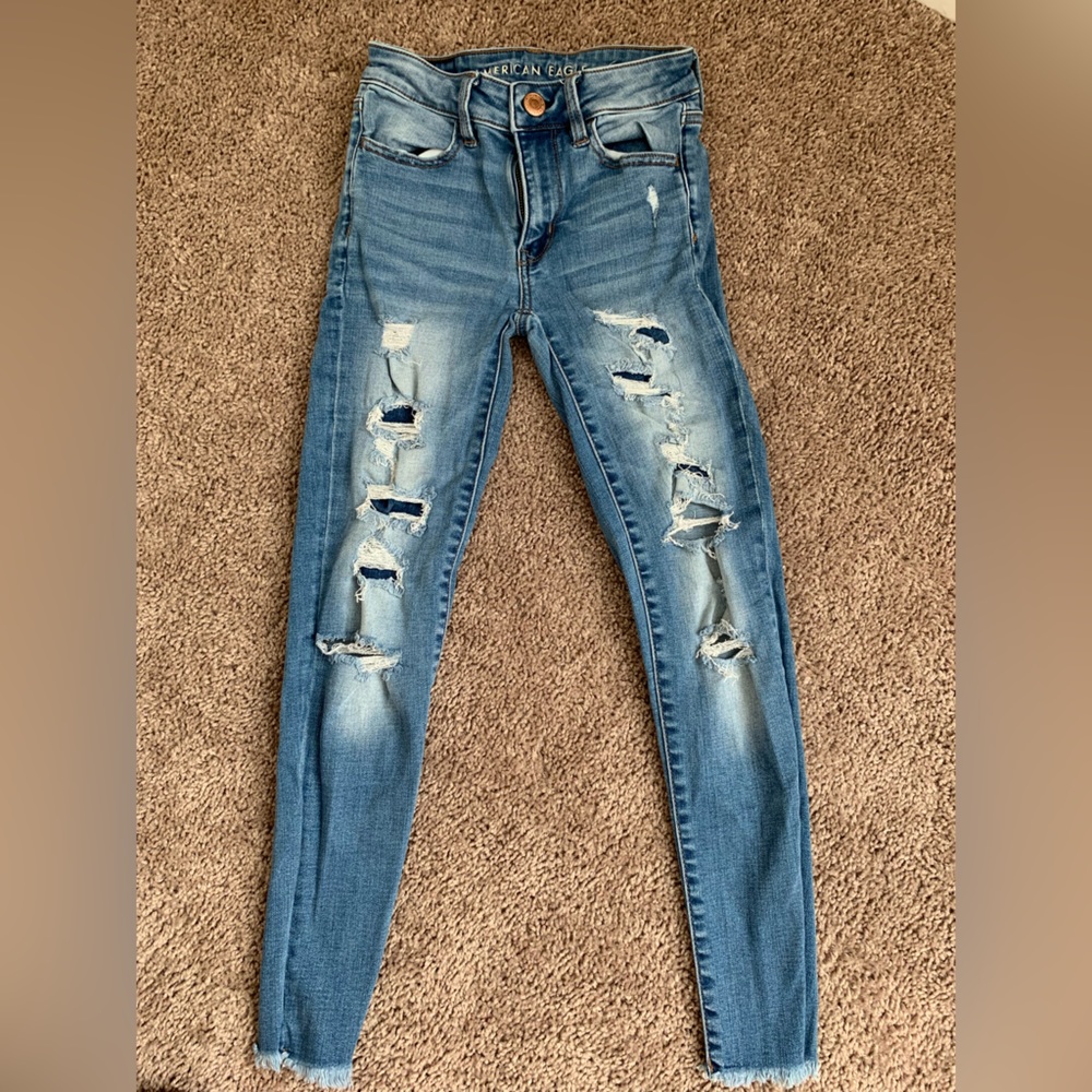 Size 00 Short American Eagle Hi-rise skinny jeans